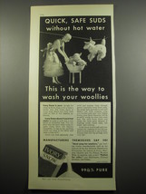 1932 Ivory Snow Detergent Ad - Quick, safe suds without hot water - £14.48 GBP