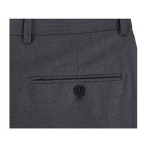 Men Renoir Flat Front Suit Separate Pants Slim Fit Soft Feel 202-1 Charcoal image 2