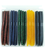 5.5" Senko Worms 40PCS – Soft Plastic Wacky Worm Lures Kit w/ Box Bass F... - $21.65
