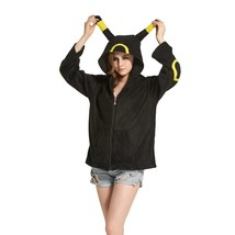 Umbreon Women Men Hoodie   Jacket Cosplay Trauits Zipper Gardigan Sweatshirts - £69.57 GBP