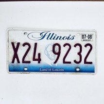 2008 United States Illinois Land of Lincoln Passenger License Plate X24 9232 - £14.78 GBP