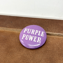 Purple Power, Vintage Round Pin Button - $11.97