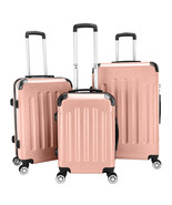 Elegant 3-in-1 Portable ABS Trolley Case Rose Gold,Durable &amp; Stylish Tra... - $198.30 CAD