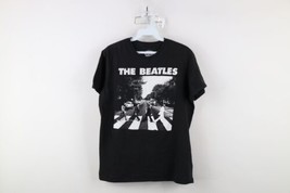 Retro Y2K Womens Medium Faded Spell Out Abbey Road The Beatles Band T-Shirt - $29.65