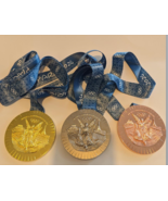 Paris 2024 Olympics Medals Set: Gold/Silver/Bronze with Ribbons !!! - $129.00