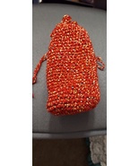 Fiesta Gold and Burgundy Pouch, 5 1/2 inches wide, 8 inches deep - $15.00
