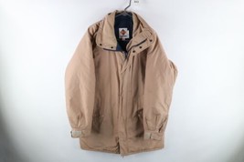 Vintage 80s Columbia Mens Medium Distressed Insulated Parka Jacket Coat Tan - £52.03 GBP