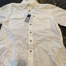 nepallo mens S quick dry shirt sleeve white - £23.29 GBP