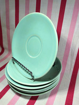 Charming Taylor, Smith Taylor 6pc Lu-Ray Pastels Mid Century Surf Grn Saucer Set - £9.64 GBP