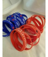 Trump 2020 Never Let You Down Silicone Bracelets - 5 total - $1.59/ea - £4.69 GBP