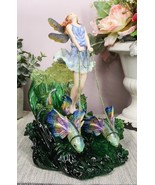 Surfer&#39;s Dream Josephine Wall Statue Ocean Fairy Riding Rainbow Fish Cha... - $49.32 CAD