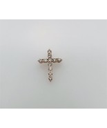 0.75ctw Round Cut Natural Diamond Solitaire Cross Pendant 14K Rose Gold - $2,472.33 CAD