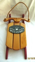 Vintage Hand Crafted Farmhouse Sled Wooden Welcome Winter Home Decor - £22.51 GBP