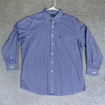 US Polo Assn Shirt Adult Large Blue Gingham Check Pearl Button Up Casual... - £14.78 GBP