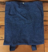 Vtg Rustler Dark Blue Cotton Denim Jean Snap Button Backpack Ruck Sack P... - £23.91 GBP