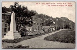 Harpers Ferry WV John Brown Fort Historic War Tablets W.L. Erwin Postcard E47 - £14.90 GBP