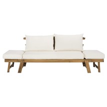 Safavieh PAT6745B Outdoor Collection Tandra Teak Modern Contemporary Day... - $714.99