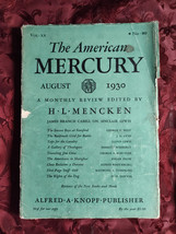 American Mercury August 1930 George P West S Schuyler J G Lyne Alfred Kreymborg - £22.99 GBP