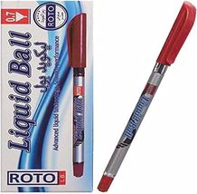 X3 PACKS Roto liquid ball ballpoint pen, 0.7 mm, Red - pack of 12//FREE SHIPPING - £27.97 GBP