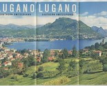 Lugano Southern Switzerland Brochure in English 1950&#39;s Pictorial Map  - $17.82