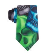 JERRY J GARCIA Black Blue Green Plague Entity Skulls Halloween Silk Clas... - $549.33 MXN