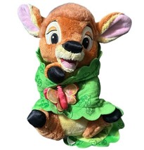 Disney World Babies Bambi Green Leaf Butterfly Blanket Doll Plush Stuffed Animal - £11.42 GBP