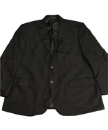 Jones New York Mens Blazer Black S46 Button Sleeve Inner Pockets Back Slit - $22.75