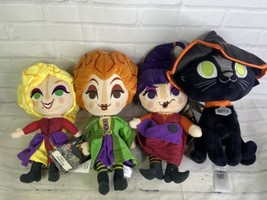 Disney Store Parks Hocus Pocus Winifred Sarah Mary Sanderson Binx Cat Plush Set - £69.03 GBP