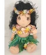 Precious Moments Applause Hawaii Hula Girl Doll Vintage 1987 Hang Tag 14... - $14.99