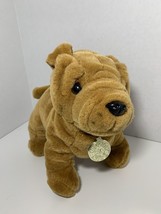 Tb Trading Co Collector’s Choice plush shar pei tan brown puppy dog medallion - £12.29 GBP