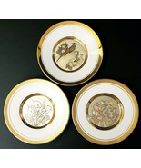 The Art Of Chokin Gold Rimmed Plates Gilded W/Silver and Gold 6&quot; Japan S... - $346.82 MXN