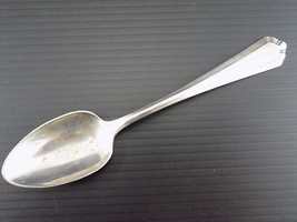 Vintage SILVER PLATE SPOON 20GR KEY HALLMARK 6&quot; Long Table Spoon - $5.93