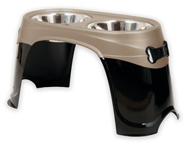 Petmate Easy Reach Diner Feeder Black/Pearl/Tan 1ea/XL, 14.5 in - £49.81 GBP