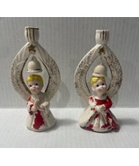 Vintage Kreiss &amp; Co Ceramic Porcelain Angel Bell Holly Christmas Candle ... - €42,64 EUR