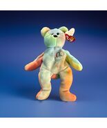 TY Beanie Baby Peace Bear 1996 Tie-Dye Rare Retired Collectible Plush In... - $14.08 CAD