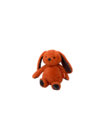 B Softies Orange Bunny Easter Rabbit Floppy Ears Plush Stuffed Soft Toy 11” - $12.86