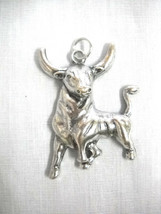 Xl Detailed Bull / Running Of The Bulls / El Toro / Taurus Pendant Adj Necklace - £4.77 GBP