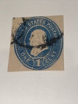 Ben Franklin US ￼ one cent cut square VF used - $0.99