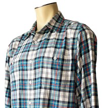 J Crew Blue Red Yellow Black Plaid Midweight Flannel Long Sleeve Shirt -... - £14.93 GBP