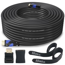 Hdmi Cable 50 Feet Hdmi 2.0V Cable With 2 Piece Cable Ties+2 Piece Hdmi Adapters - £29.90 GBP