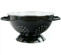 Reston Lloyd™ ~ 3 Quart ~ Enamel on Steel ~ Two-Toned ~ Black &amp; White Co... - $37.40