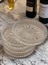 Princess House, Royal Highlights, Lead Crystal, Cut Glass, Wine, Coaster, Set 4 - £17.14 GBP