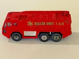 Vintage ls Red Diecast Toy Car Truck Emergency Rescue Unit 168 - €10,49 EUR