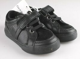Cat &amp; Jack Toddler Boys&#39; Huxley Black Faux Leather Sneaker Shoes 6 US NWT - $275.08 MXN