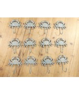 12 Cast Iron CRAB Towel Hanger Coat Hooks Hat Hook Key Rack Nautical Bea... - $62.96 CAD