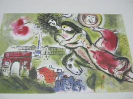 Marc Chagall &quot;Romeo &amp; Juliet&quot; Lovers Ltd. Ed. Litho. Facsimile Sig. Pencil # - £56.22 GBP