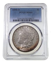 1898-O Silver Morgan Dollar Graded by PCGS as MS-64 - $207.89