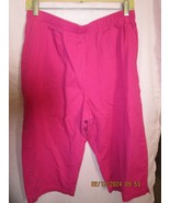 Womens Capri Pants with Pockets Elastic Waist Pants for Women Pink - £7.84 GBP