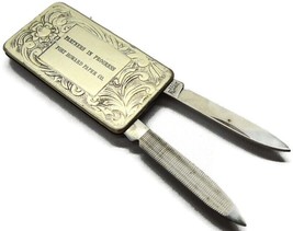 Partners Progress Fort Howard Paper Co Knife File Money Clip Stainless Steel Vtg - £139.79 GBP