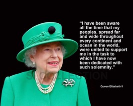 Queen Elizabeth Ii &quot;I Have Been Aware All The Time...&quot; Quote Photo Various Sizes - £3.88 GBP+